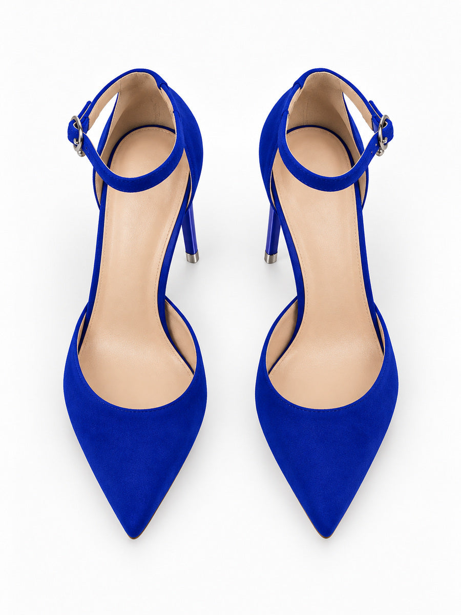 Heidi – Sandale à talon fin femme – Bleu — détail