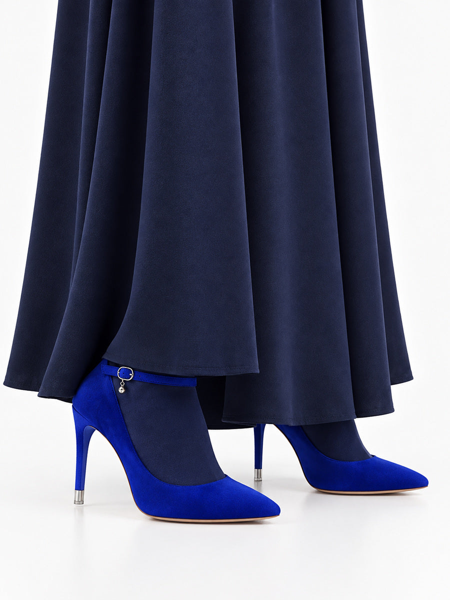 Heidi – Sandale à talon fin femme – Bleu — portée