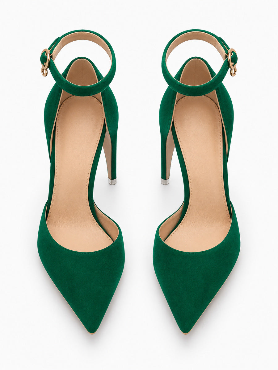 Heidi – Sandale à talon fin femme – Vert — dessus