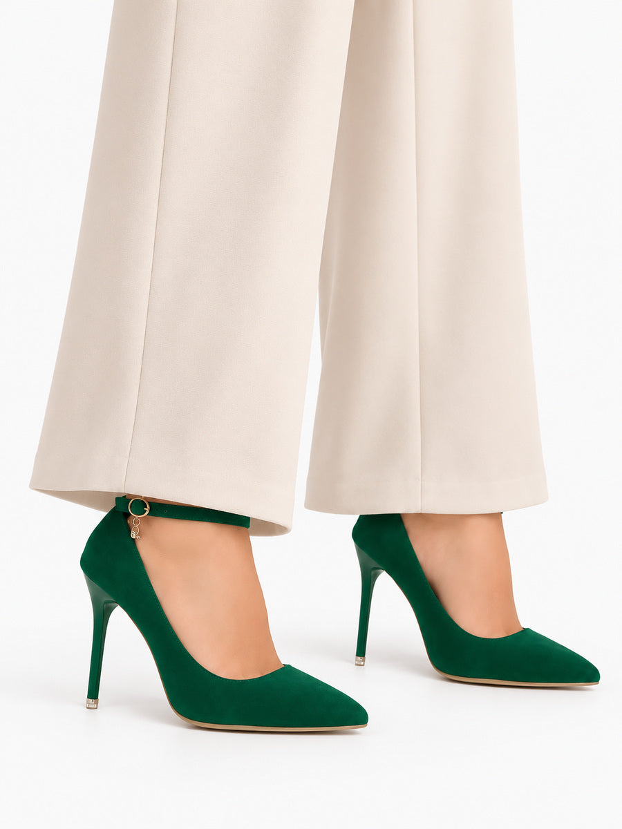 Heidi – Sandale à talon fin femme – Vert — détail