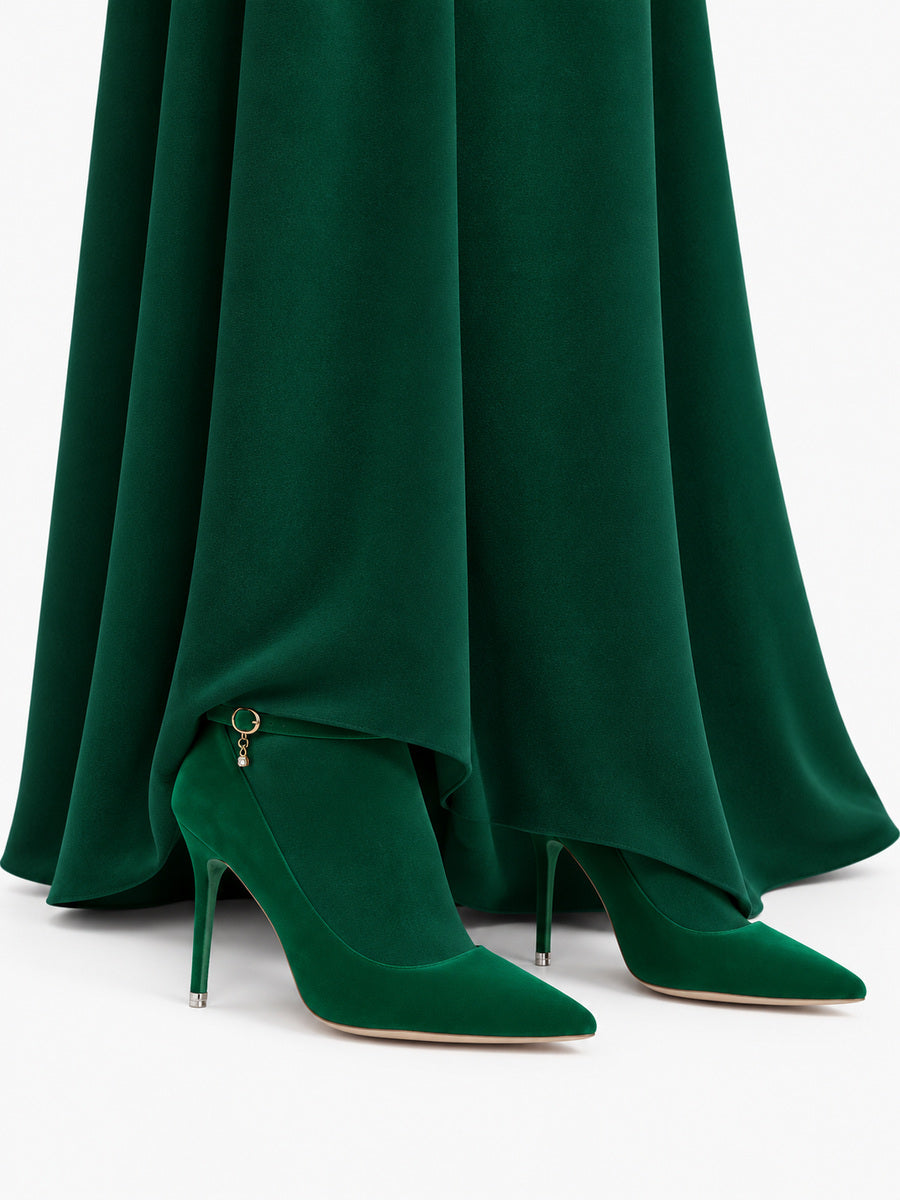 Heidi – Sandale à talon fin femme – Vert — portée