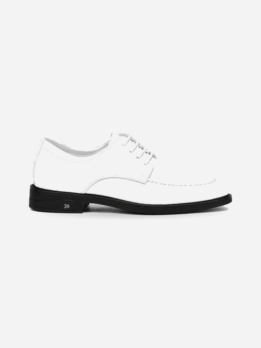 Hervé – Chaussure business homme – Blanc — profil droit