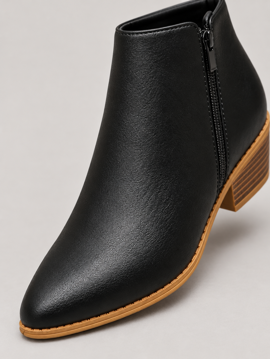 Orlane – Bottine à talon moyen femme – Noir — détail