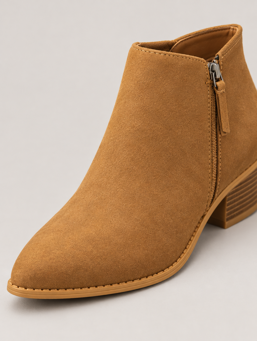 Orlane – Bottine à talon moyen femme – Marron — détail