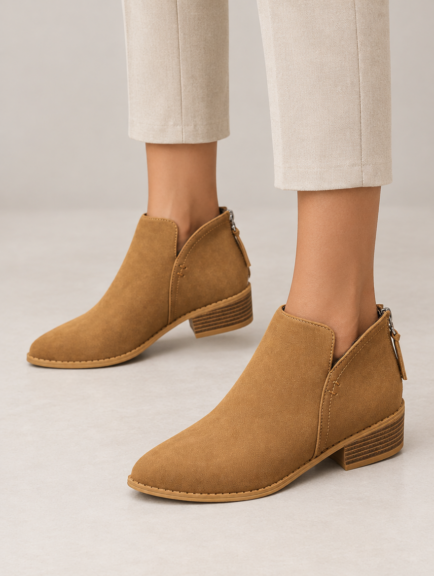 Orlane – Bottine à talon moyen femme – Marron — portée