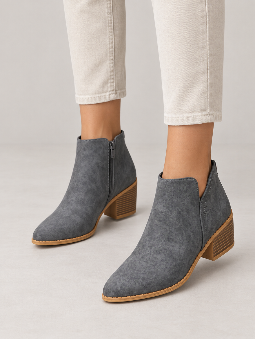 Orlane – Bottine à talon moyen femme – Gris — portée