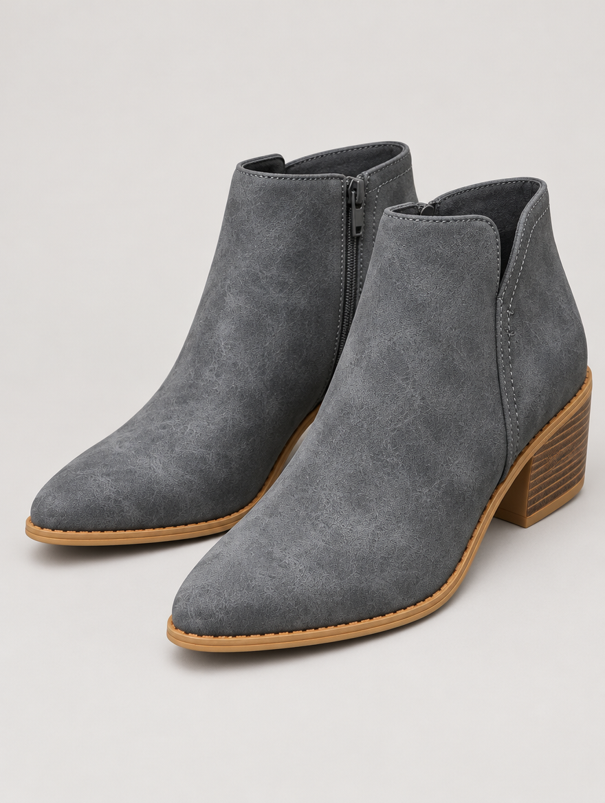 Orlane – Bottine à talon moyen femme – Gris — vue trois quarts