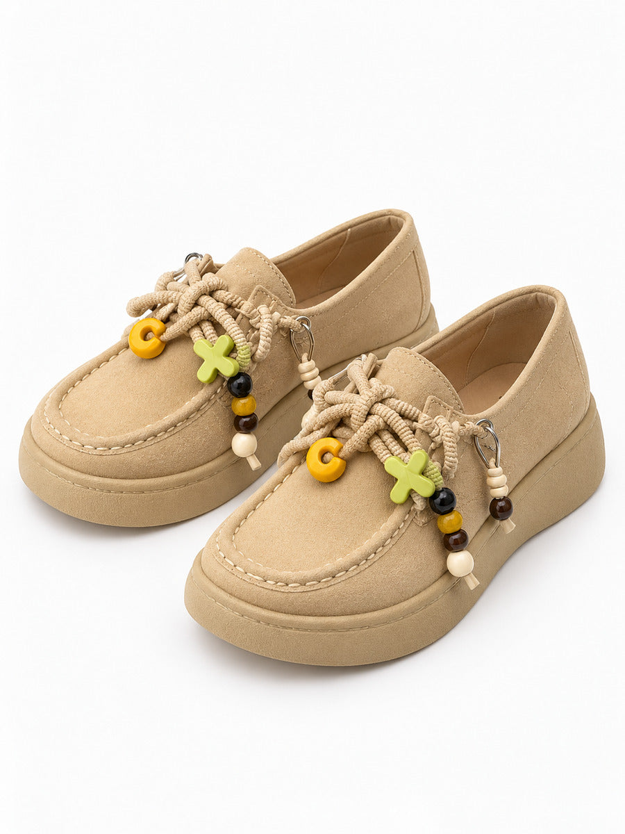Hortense – Chaussure en daim à plateforme femme – Kaki
