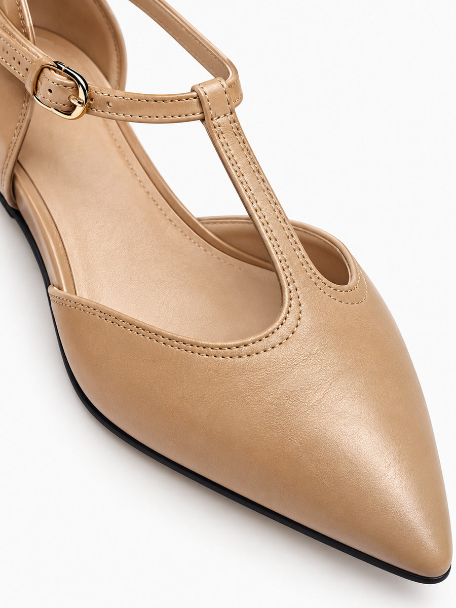 Ingrid – Sandale à bride en T femme – Kaki — détail
