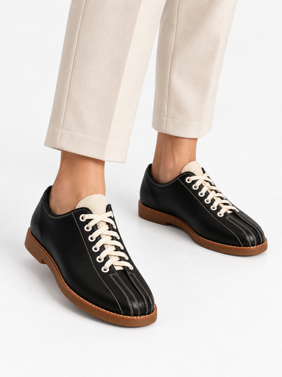 Irénée – Basket skate blanche en cuir homme — portée