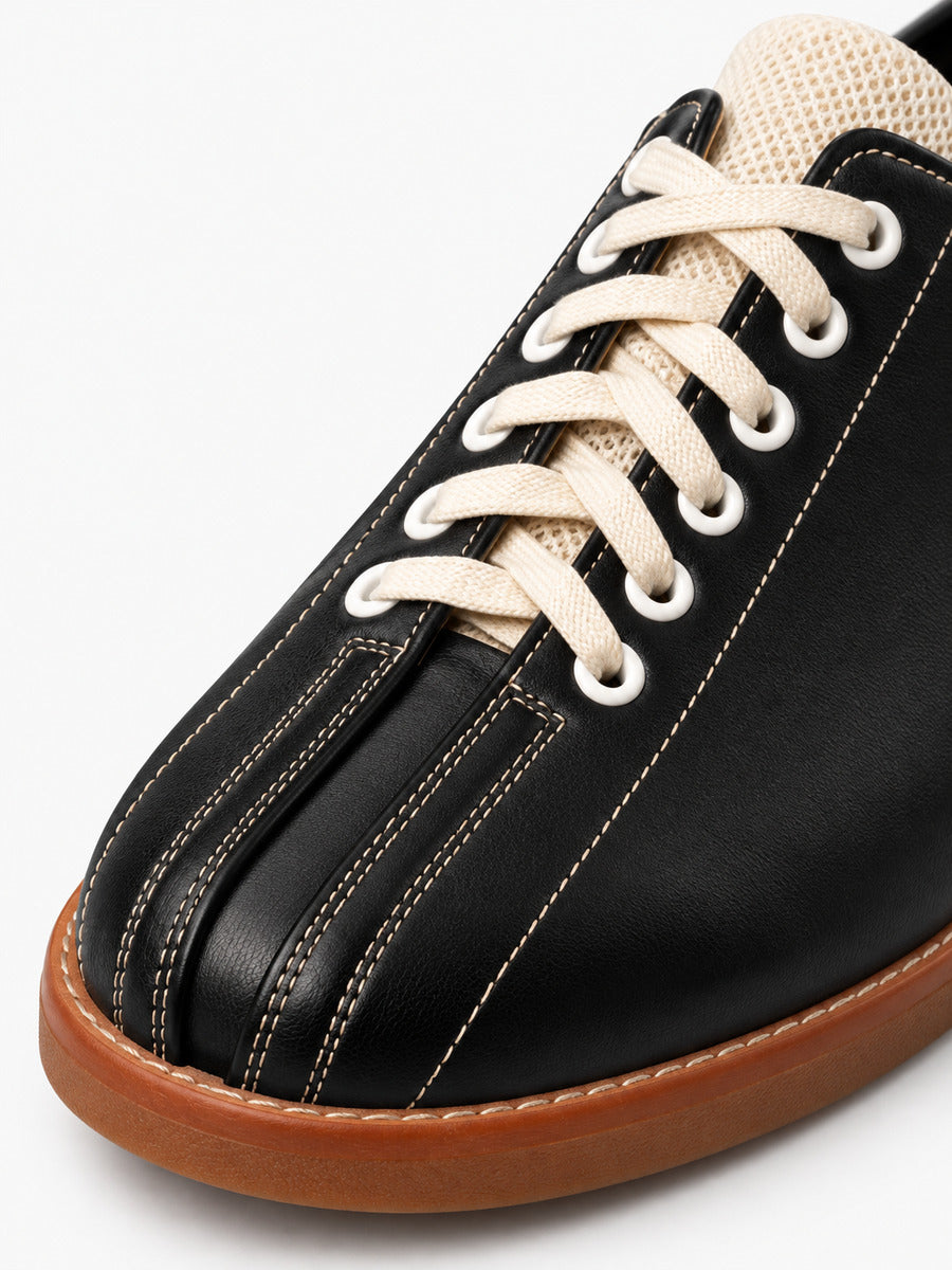 Irénée – Basket skate blanche en cuir homme — détail