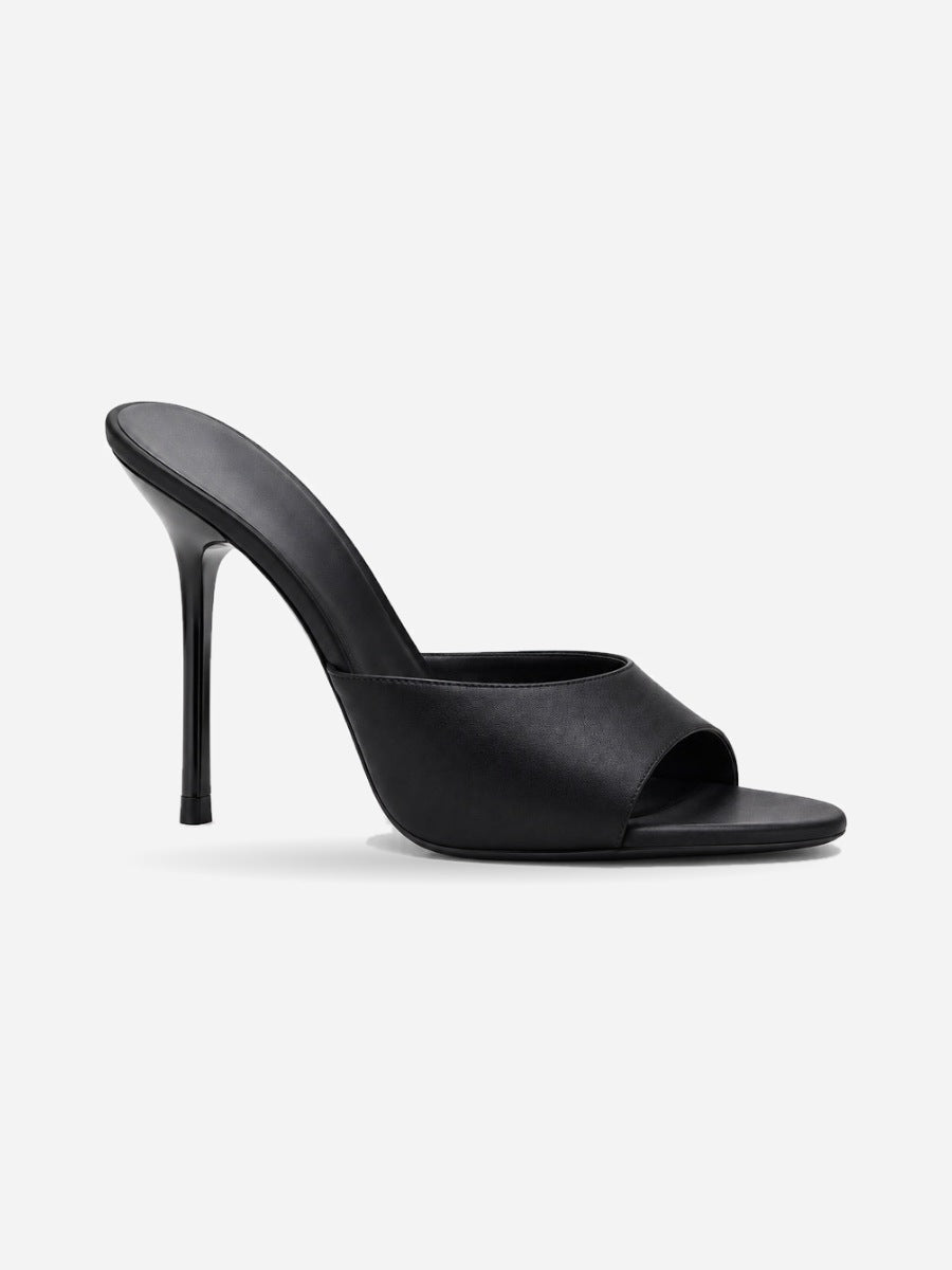 Isadora – Mule ouverte à talon femme – Noir — profil droit