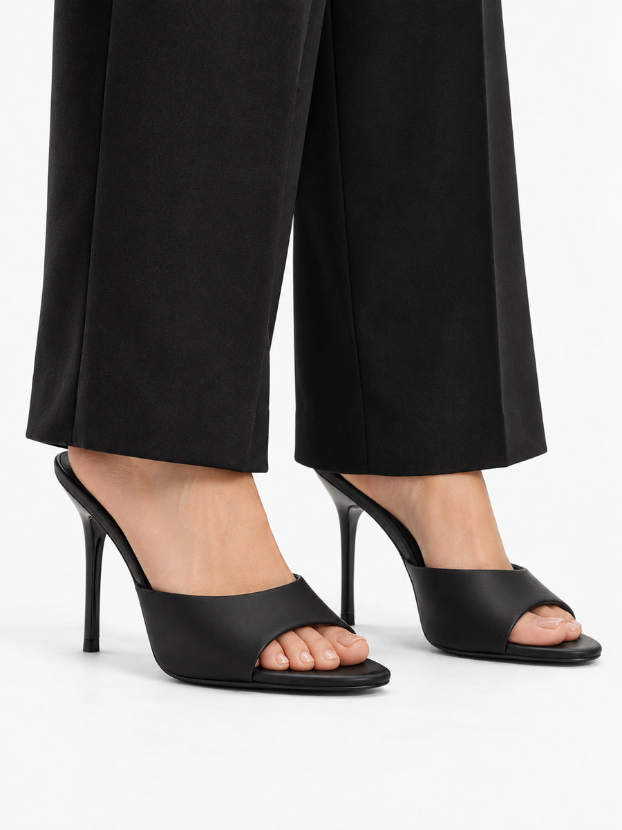 Isadora – Mule ouverte à talon femme – Noir — portée