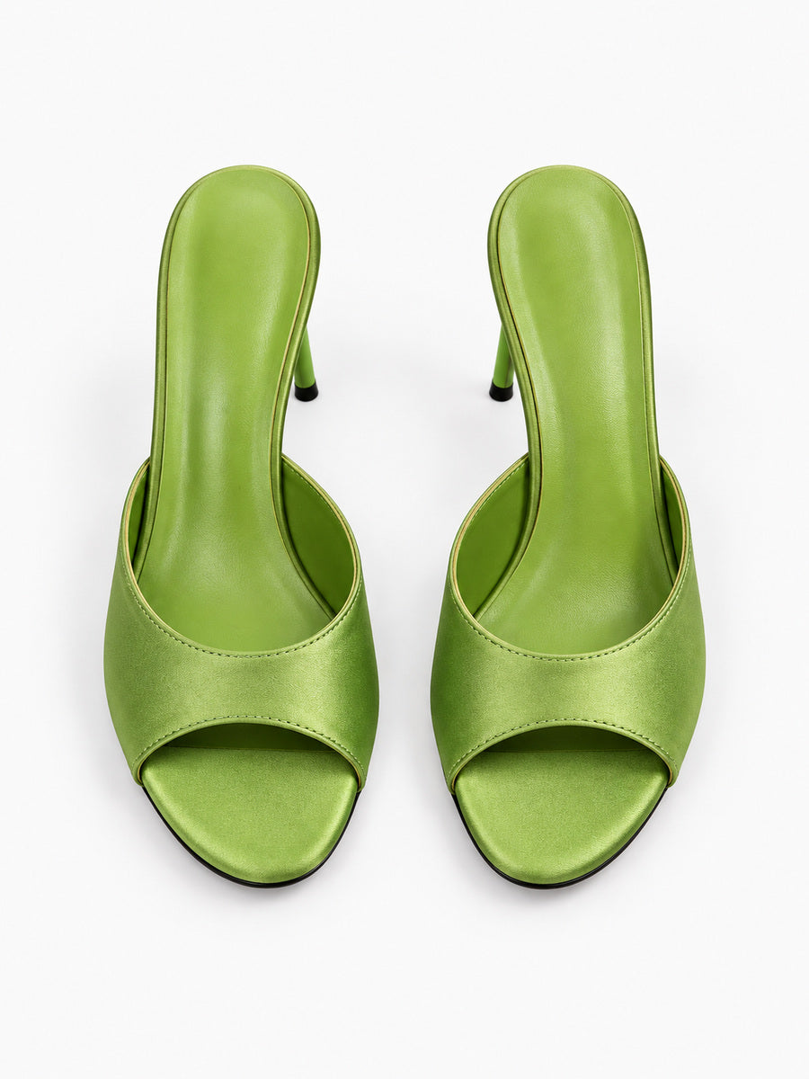 Isadora – Mule ouverte à talon femme – Vert — dessus