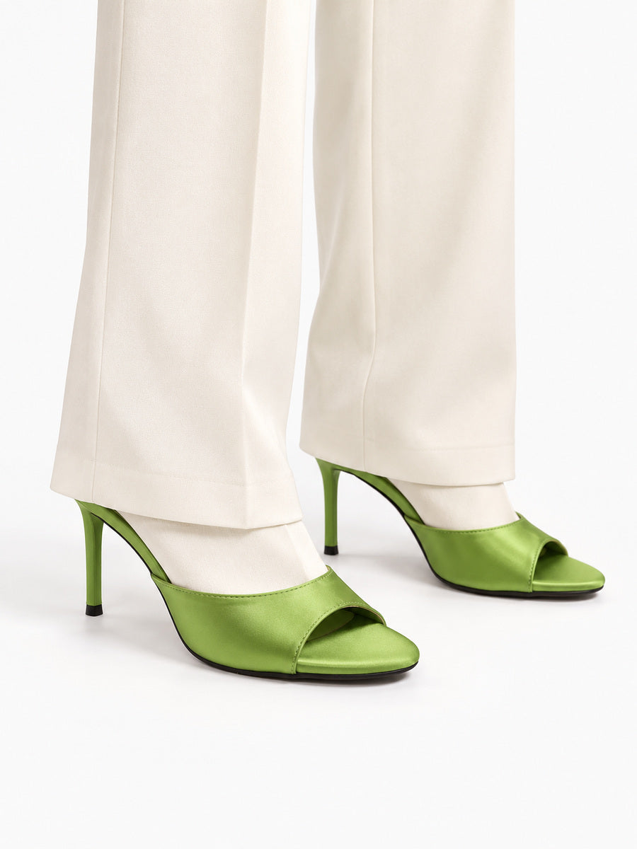 Isadora – Mule ouverte à talon femme – Vert — portée