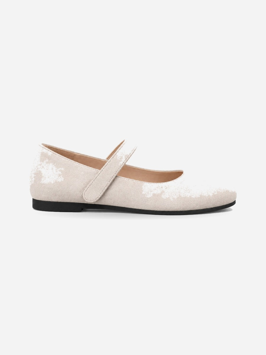 Ivana – Babies Mary Jane plate femme – Blanc — profil droit