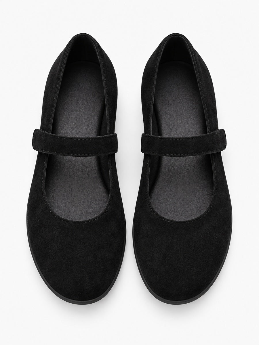 Ivana – Babies Mary Jane plate femme – Noir — dessus