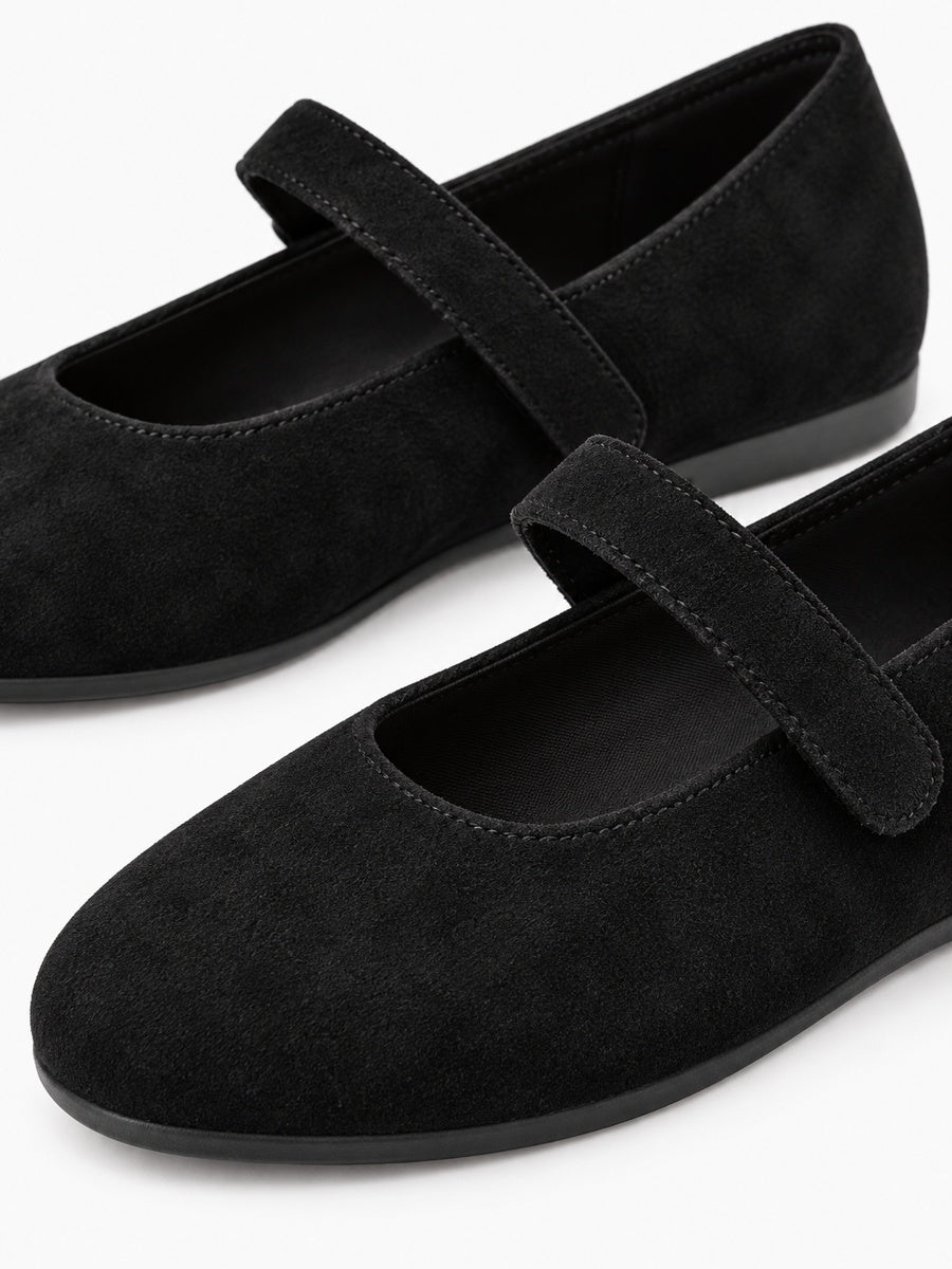Ivana – Babies Mary Jane plate femme – Noir — détail