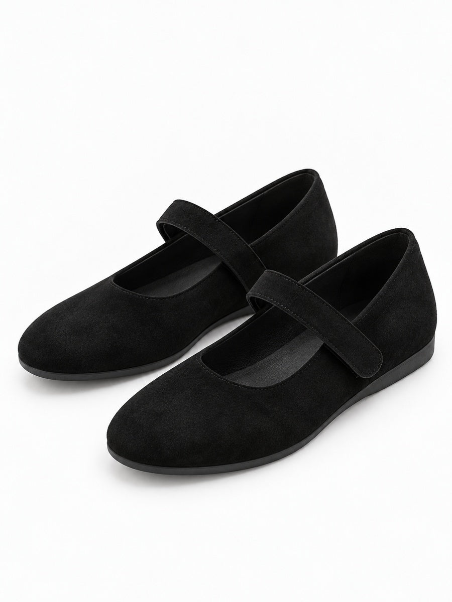 Ivana – Babies Mary Jane plate femme – Noir — trois quarts