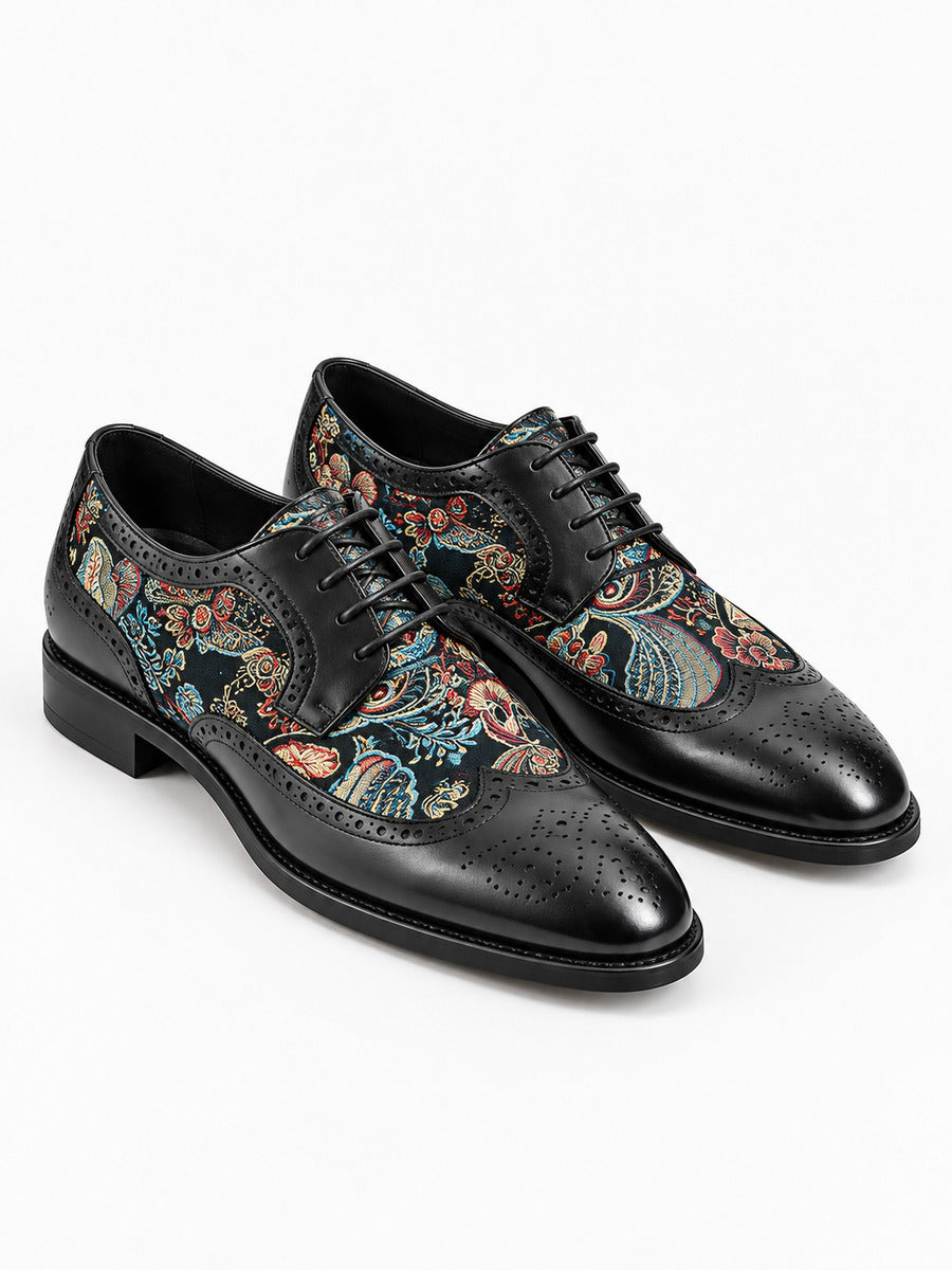 Jacques – Chaussure derby brodée homme — paire 3/4