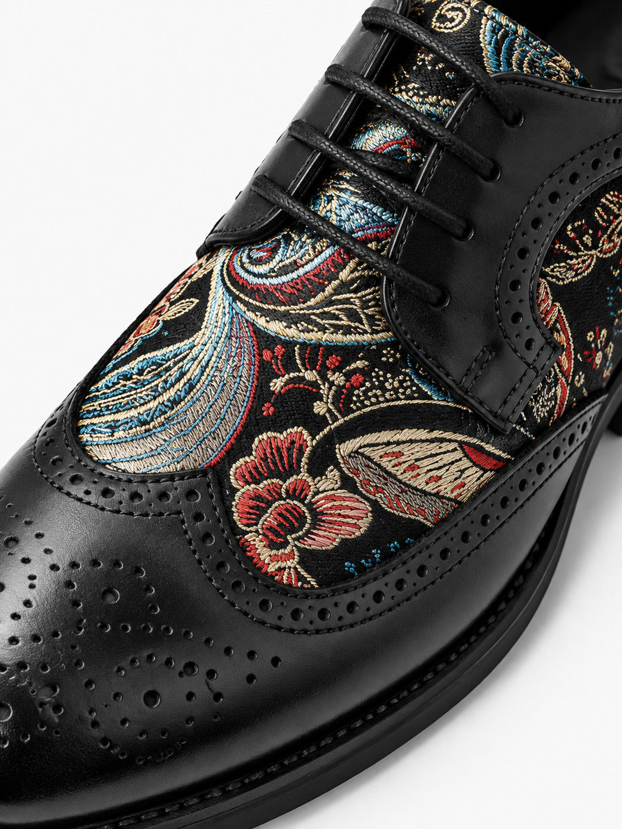 Jacques – Chaussure derby brodée homme — détail