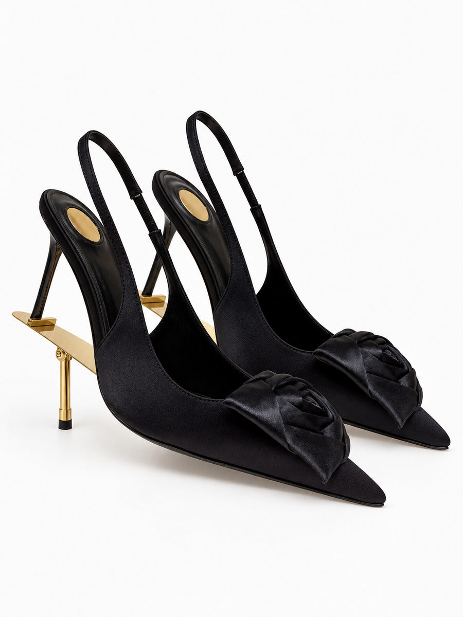 Jade – Sandale à talon haut pointue femme — paire 3/4
