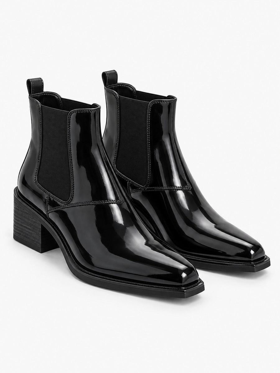 Jérôme – Bottine Chelsea à talon noire homme — paire 3/4