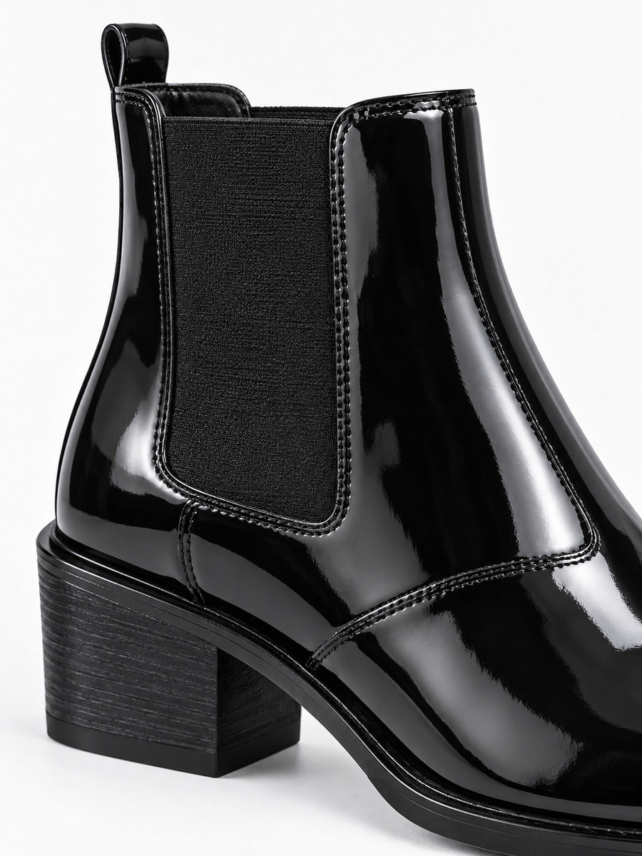 Jérôme – Bottine Chelsea à talon noire homme — détail
