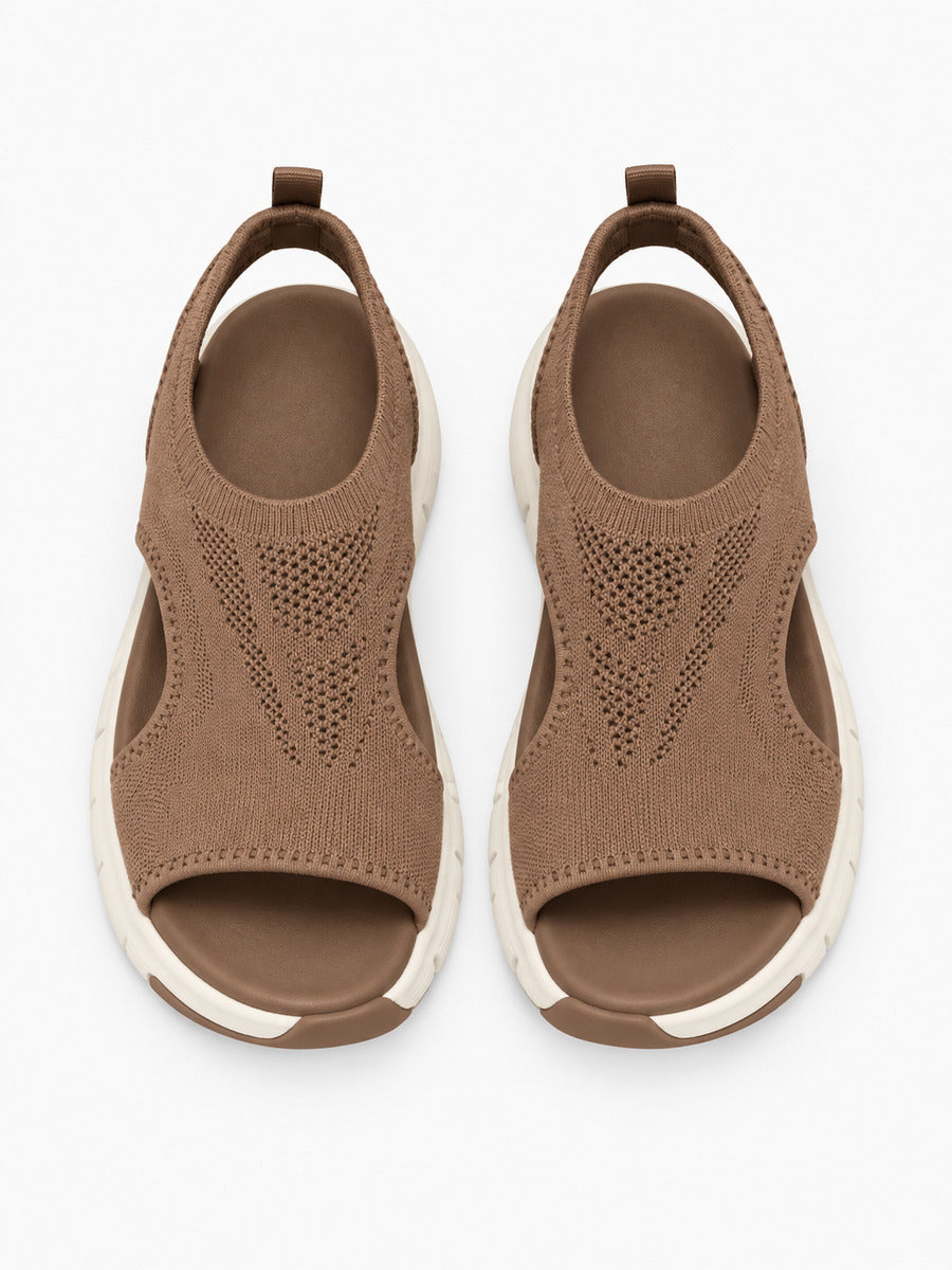 Joëlle – Sandale sport femme – Marron — dessus