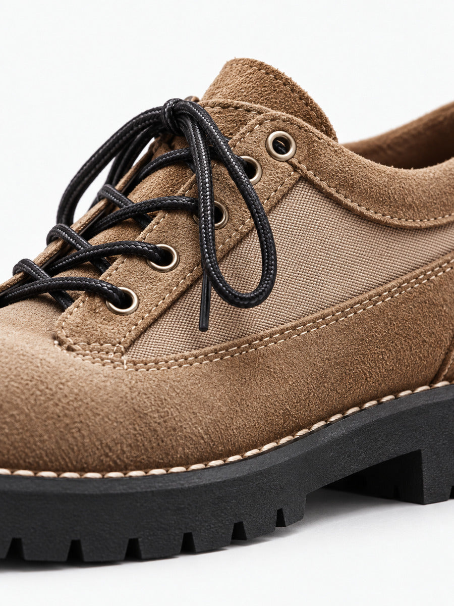 Julian – Chaussure de travail en daim kaki homme — détail