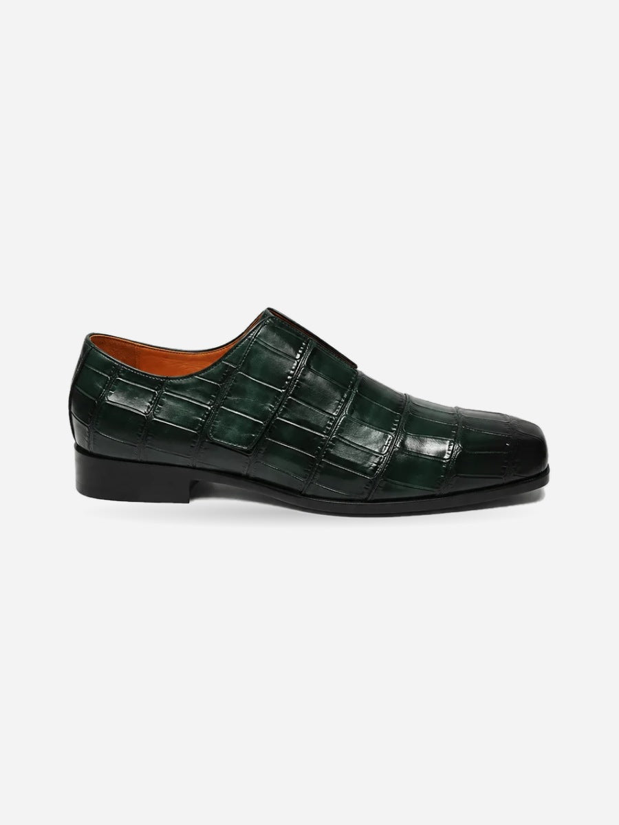 Julien – Chaussure habillée homme – Vert — profil droit
