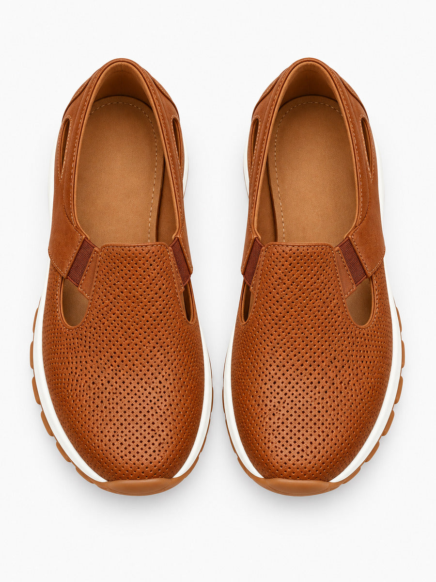 Julietta – Basket en maille femme – Marron — dessus