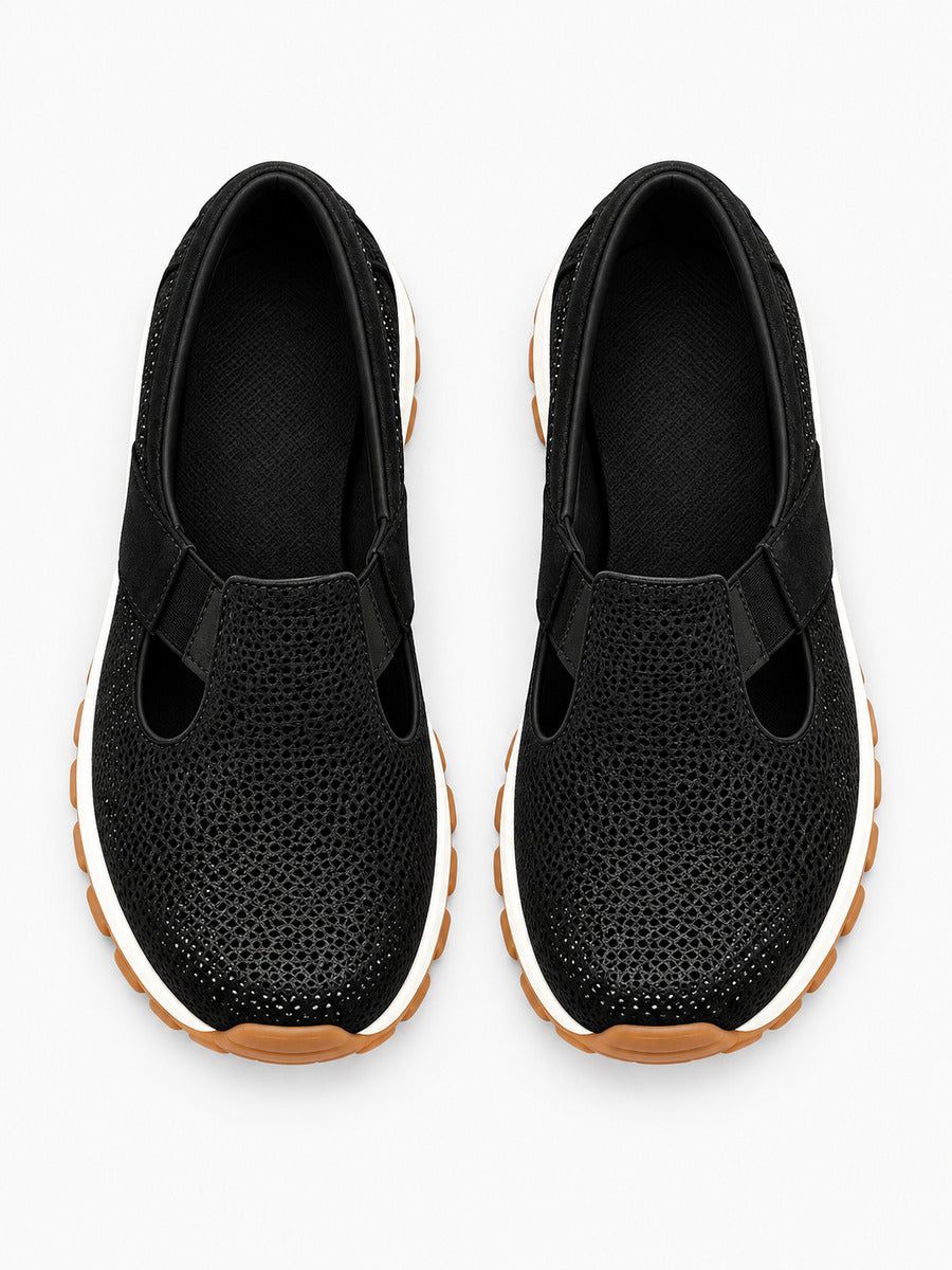 Julietta – Basket en maille femme – Noir — dessus