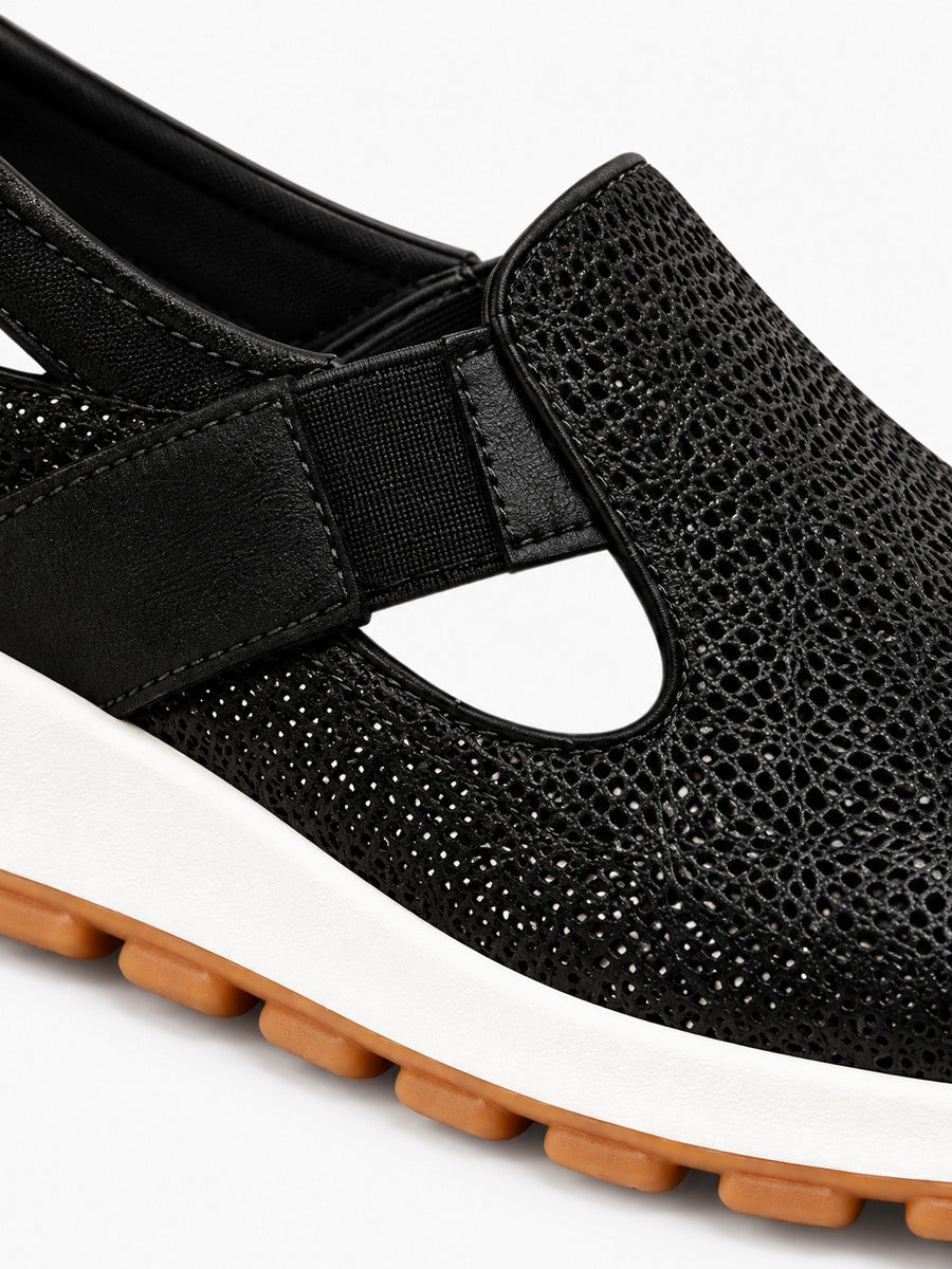 Julietta – Basket en maille femme – Noir — détail