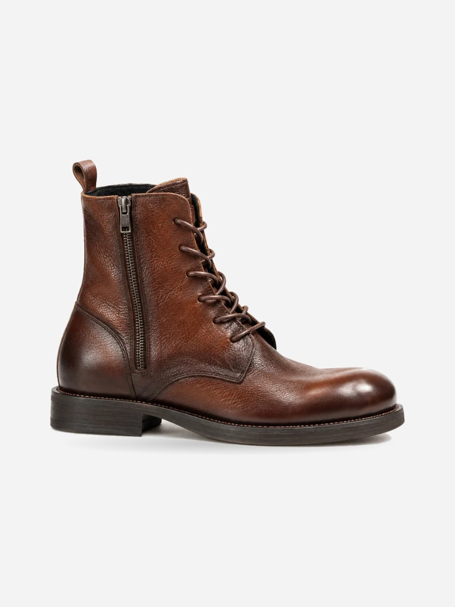 Justin – Bottine en cuir à zip latéral homme — profil droit