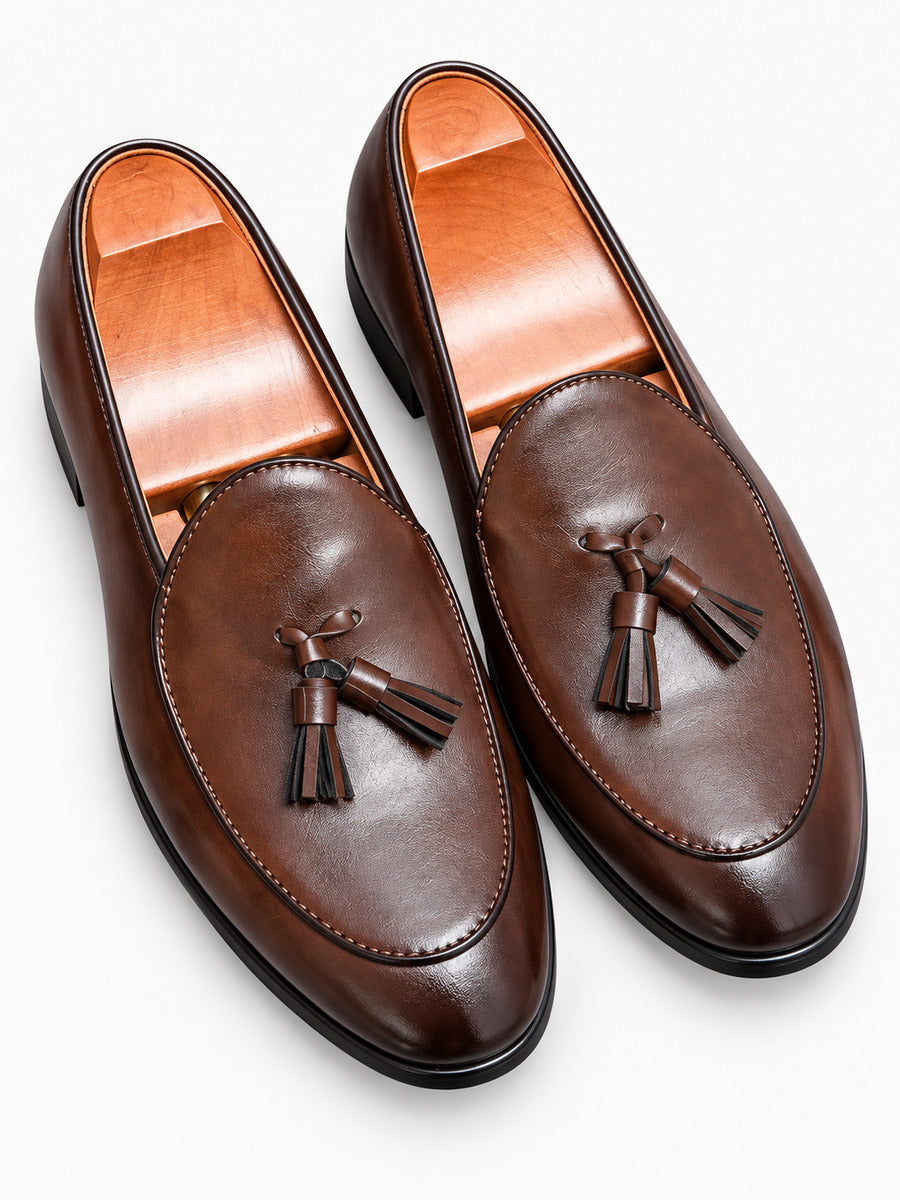 Kévin – Mocassin à glands homme – Marron — détail