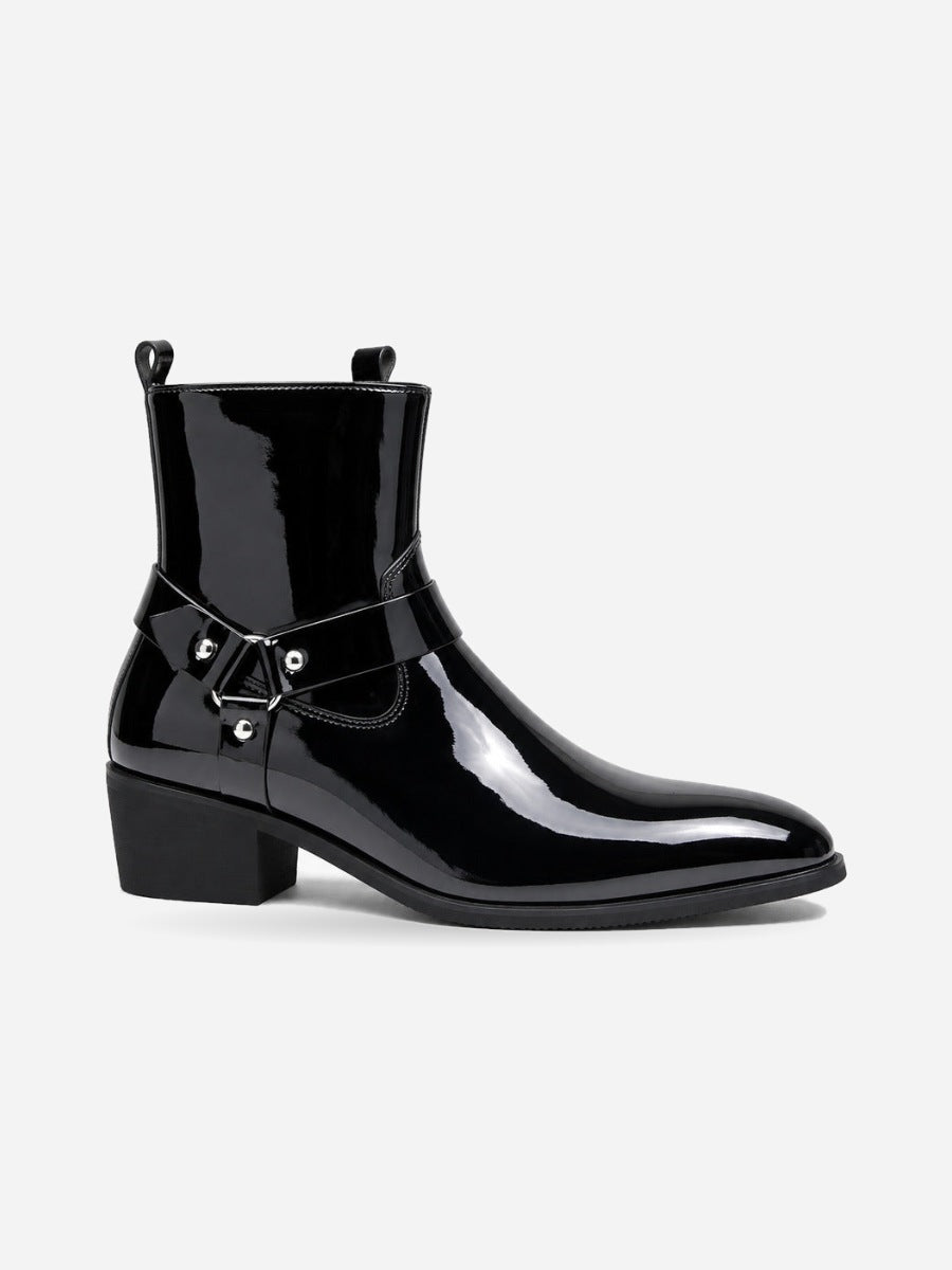 Lambert – Bottine montante homme – Noir — profil droit