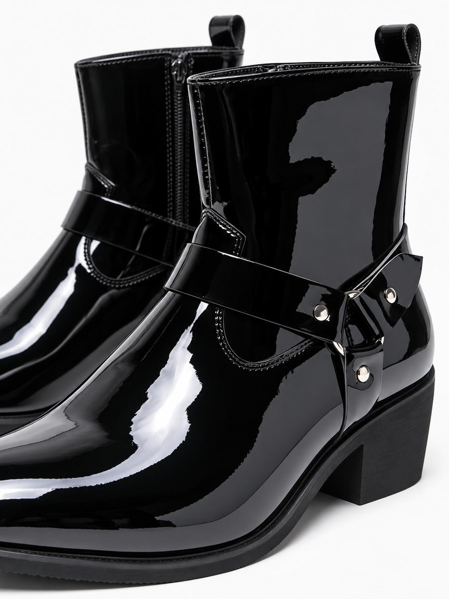 Lambert – Bottine montante homme – Noir — détail