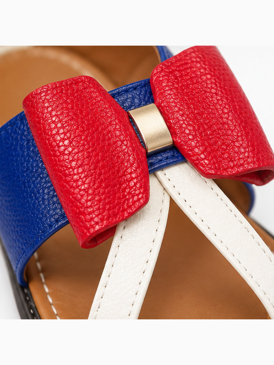 Larissa – Sandale à nœud femme – Rouge — détail