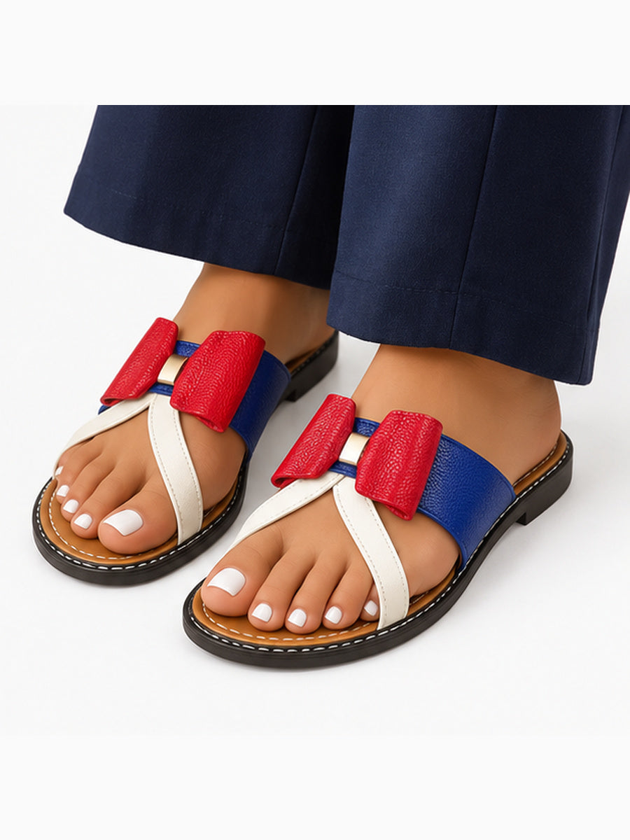 Larissa – Sandale à nœud femme – Rouge — portée