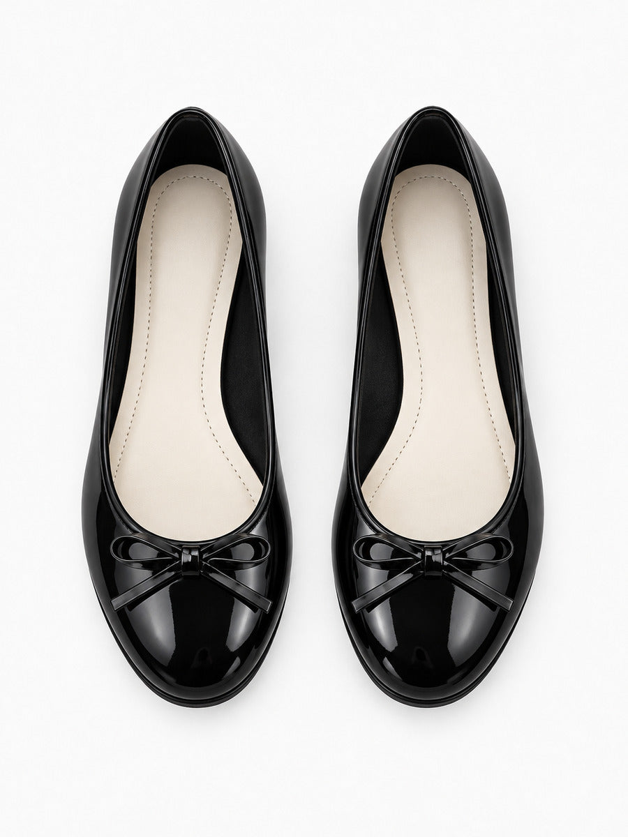 Laurence – Escarpin à nœud femme – Noir — dessus