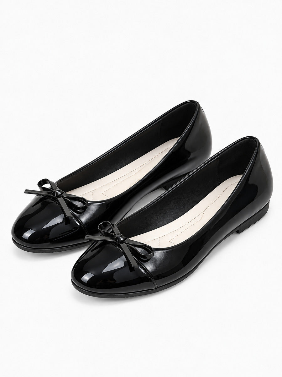 Laurence – Escarpin à nœud femme – Noir — trois quarts