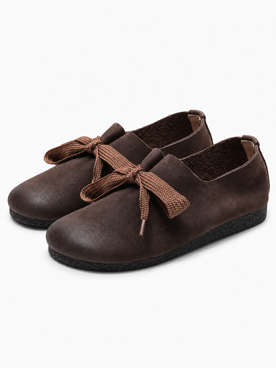 Léontine – Chaussure plate femme – Marron foncé
