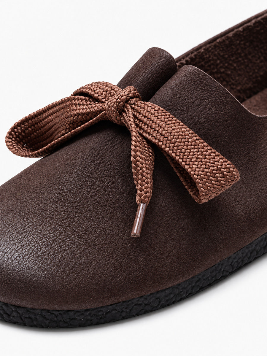 Léontine – Chaussure plate femme – Marron foncé