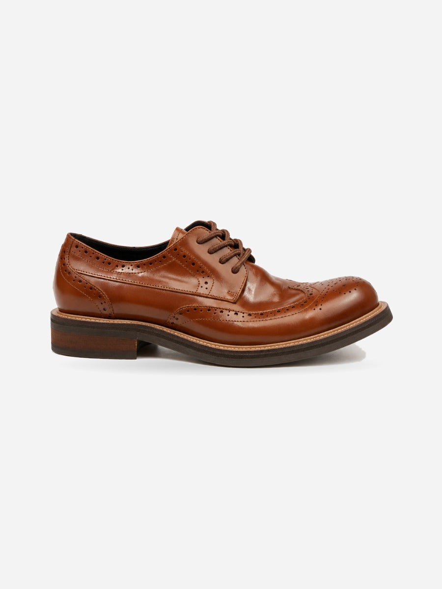 Lionel – Chaussure de ville homme – Marron — profil droit