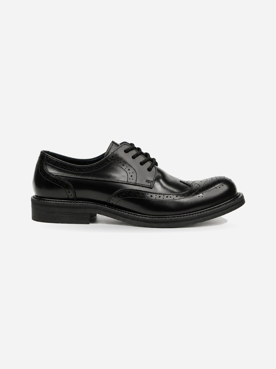 Lionel – Chaussure de ville homme – Noir — profil droit