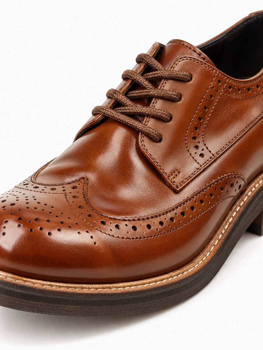 Lionel – Chaussure de ville homme – Marron — détail