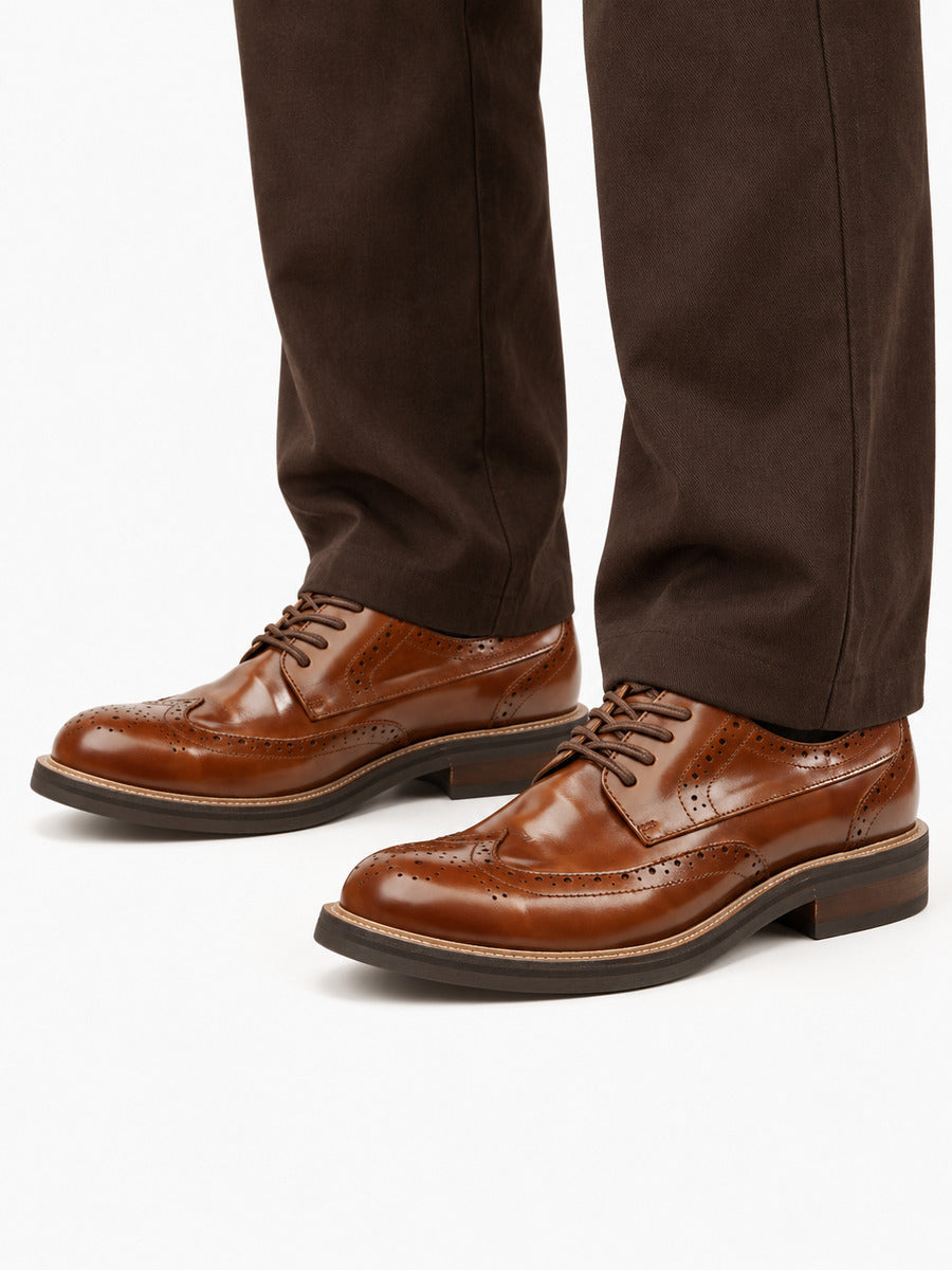 Lionel – Chaussure de ville homme – Marron — portée