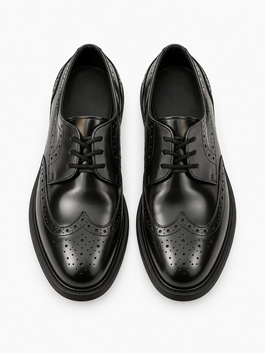 Lionel – Chaussure de ville homme – Noir — dessus
