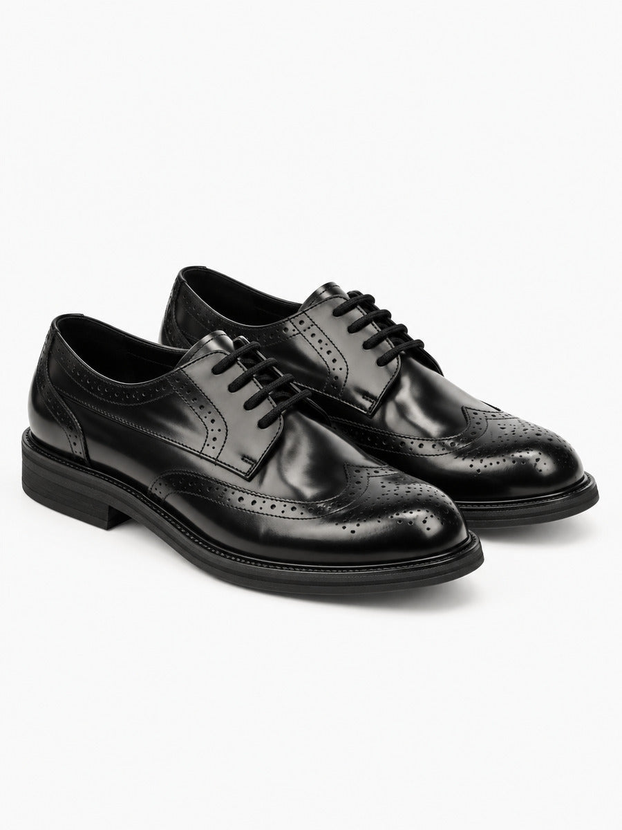 Lionel – Chaussure de ville homme – Noir — trois quarts